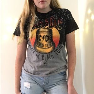 AC/DC tie dye band tee